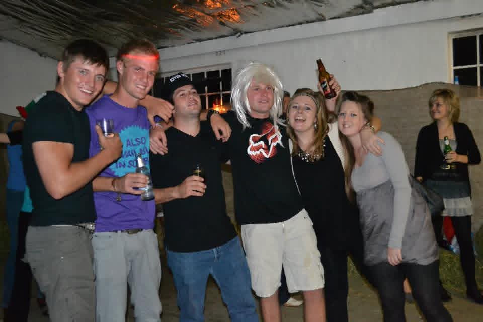 Angelo and friends celebrating together at his 21st birthday party